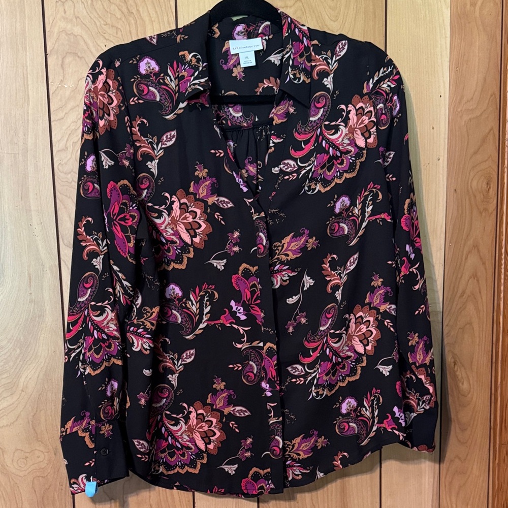 Liz Claiborne Vibrant Paisley Blouse